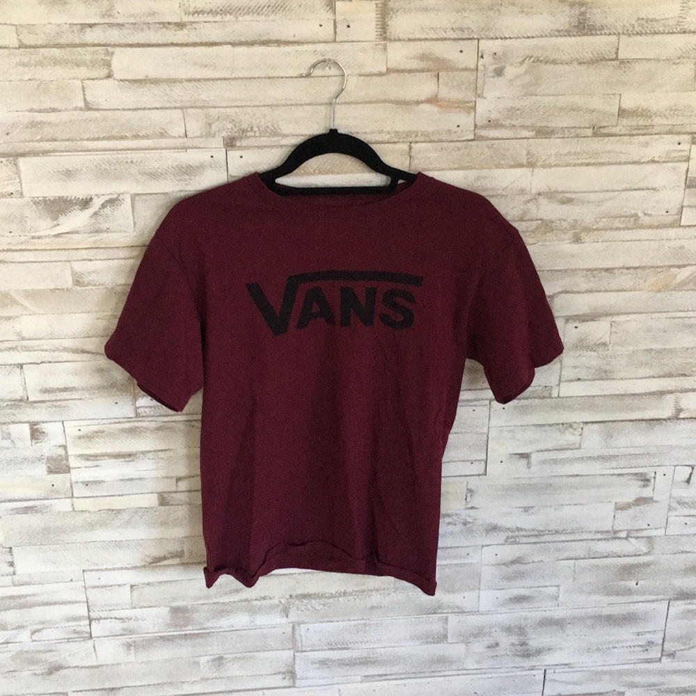 Vans T-shirt maroon colored